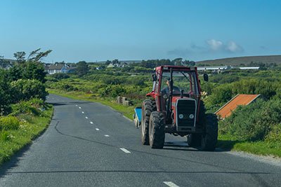 is it legal to drive a tractor on the road