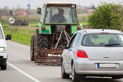 are tractors allowed on highways