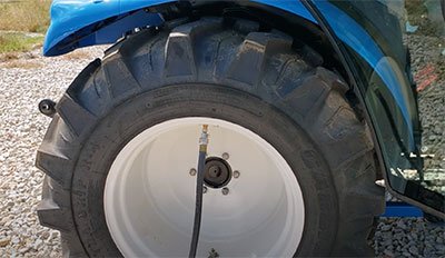 how to fill tractor tires with water and antifreeze