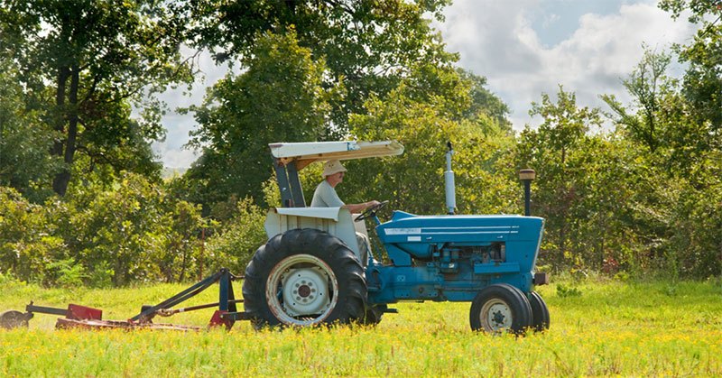 how to bush hog with a tractor